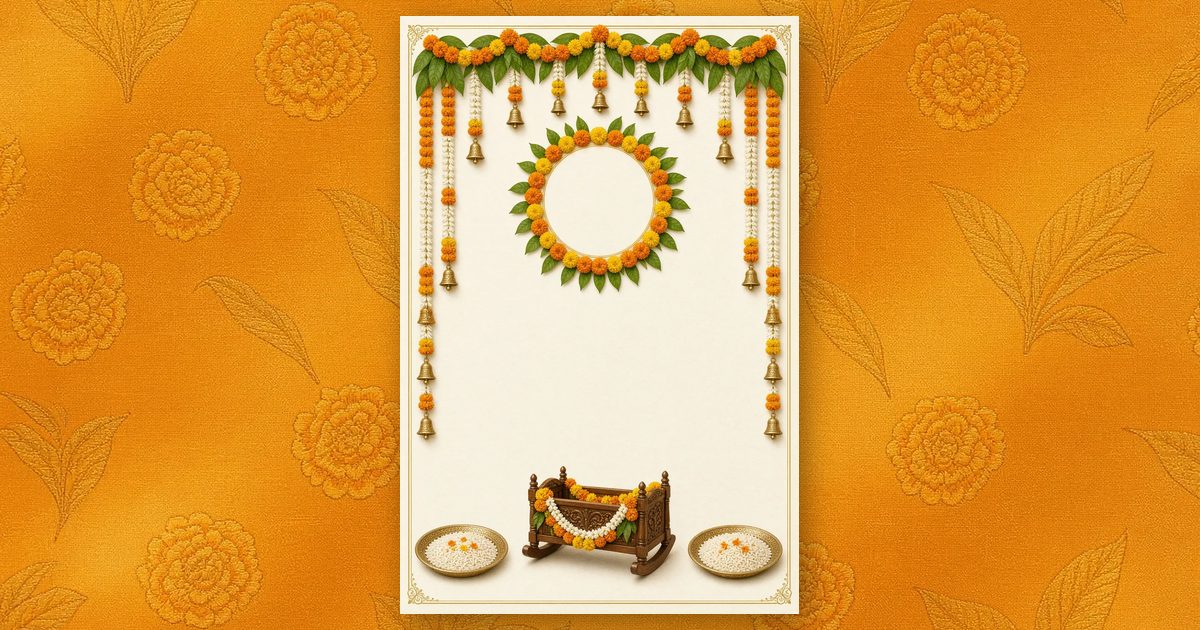 Namkaran Cradle invitation design