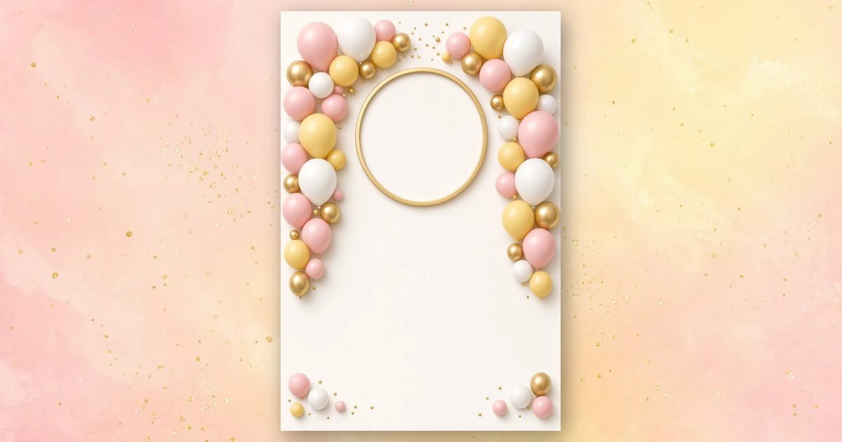 Oh Baby! Balloons invitation design