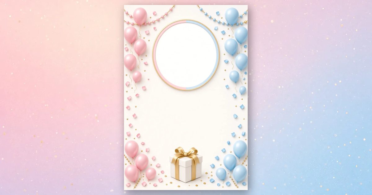Pink or Blue? invitation design