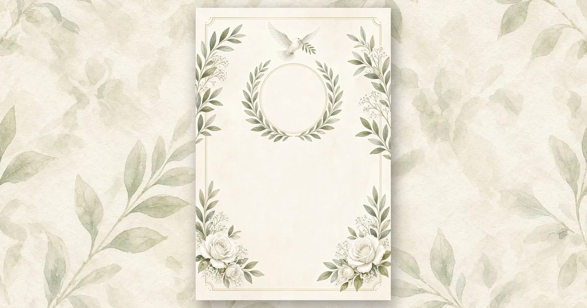 Blessed Dove invitation design
