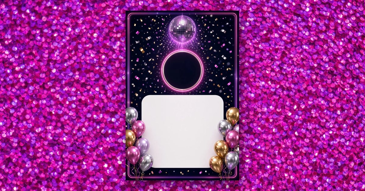 Disco Night invitation design