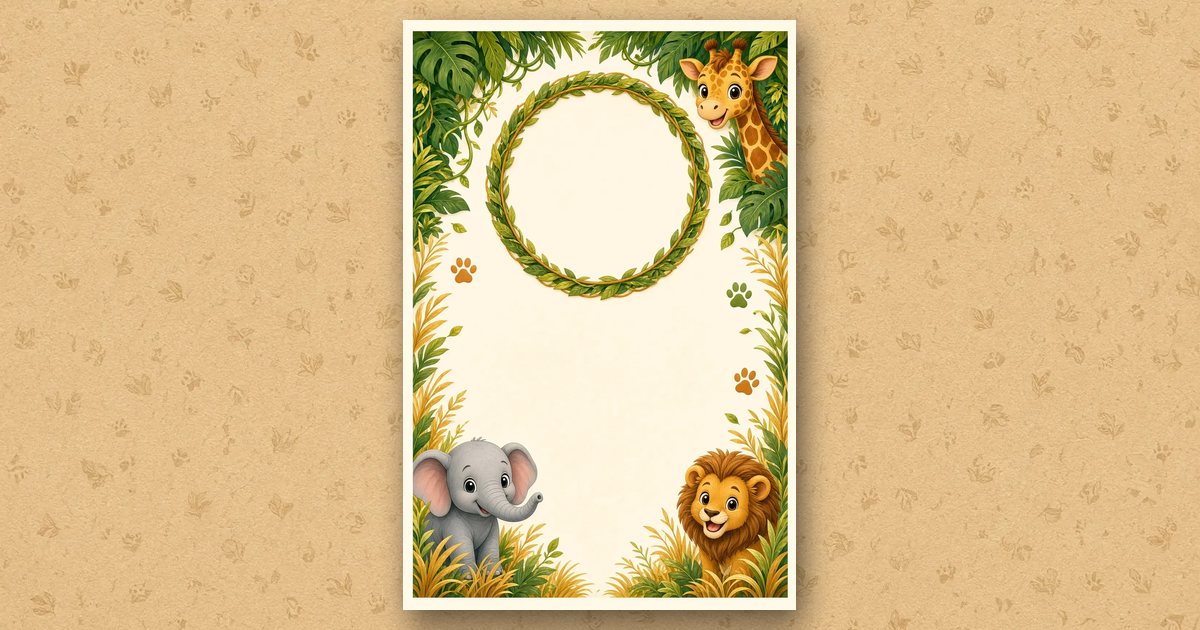 Jungle Safari invitation design