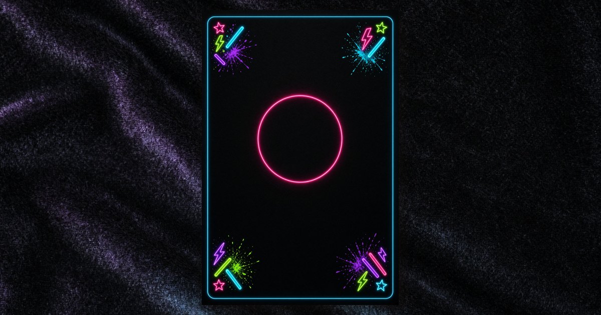 Neon Glow Party invitation design