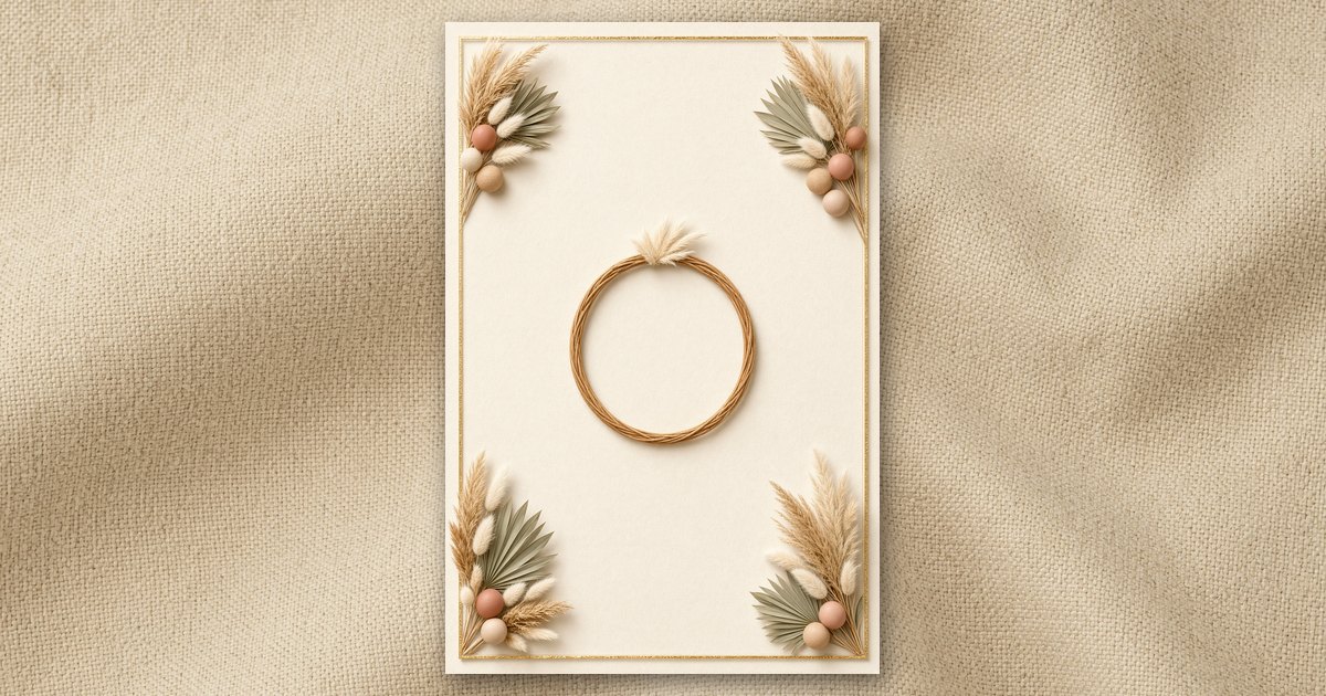Boho Wild One invitation design