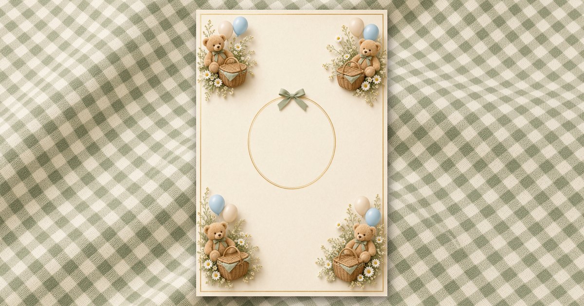 Teddy Bear Picnic invitation design