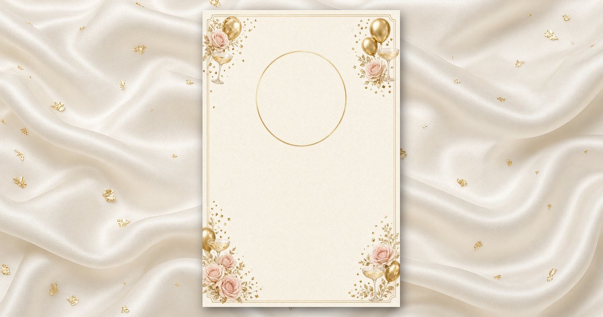 Golden Toast invitation design