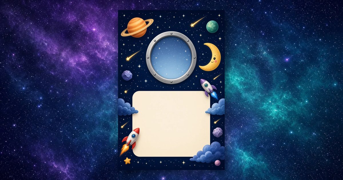 Space Mission invitation design