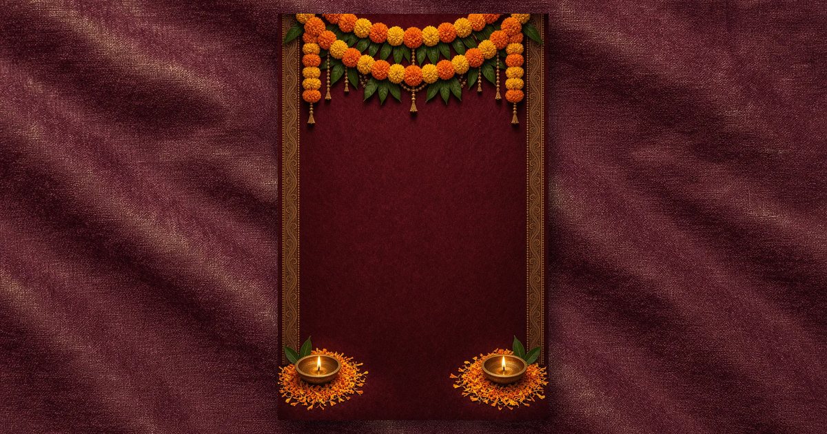 Diya Courtyard invitation design