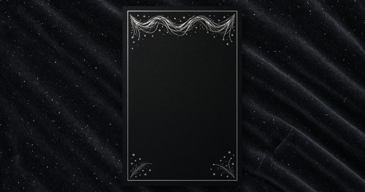 Silver Starlight invitation design