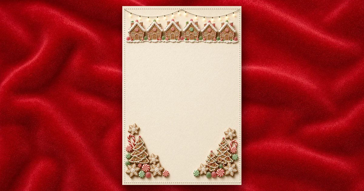 Gingerbread Village invitation design