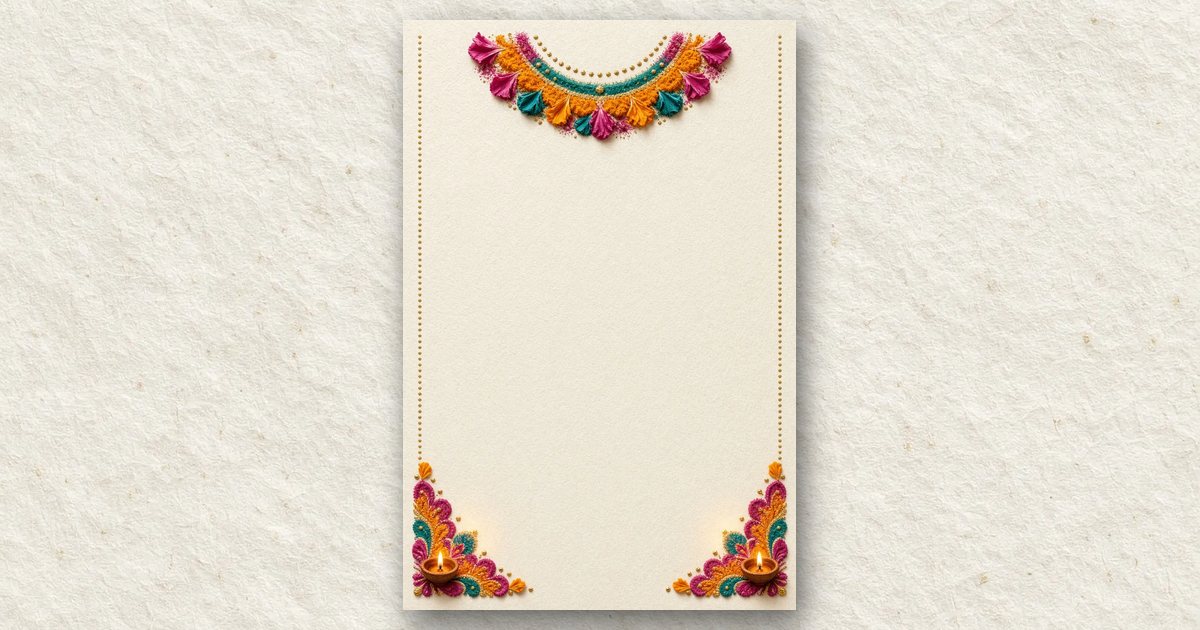 Rangoli Bloom invitation design