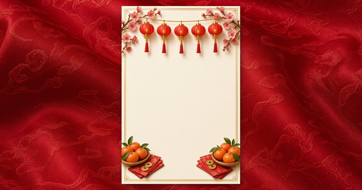 Red Lantern Night invitation design