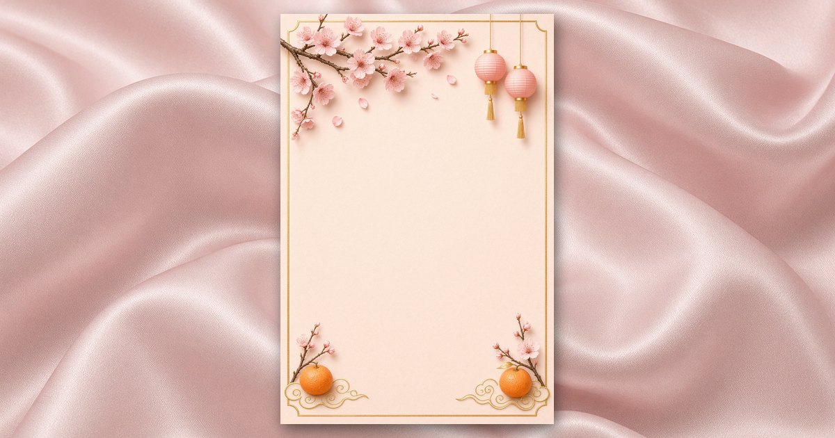 Plum Blossom invitation design