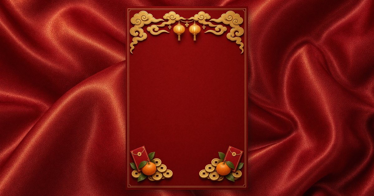 Golden Prosperity invitation design
