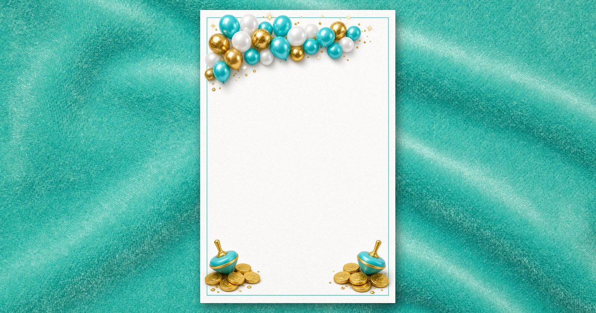 Dreidel Spin invitation design