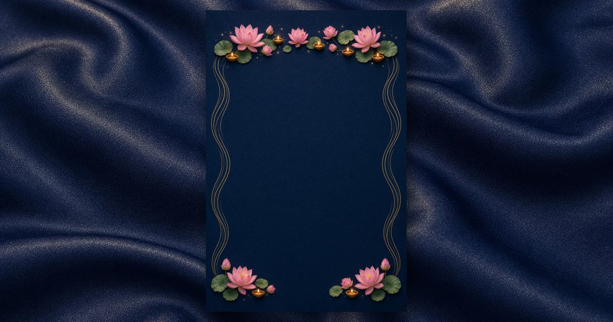 Lotus Pond Glow invitation design