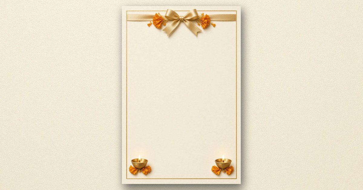 Golden Gift invitation design