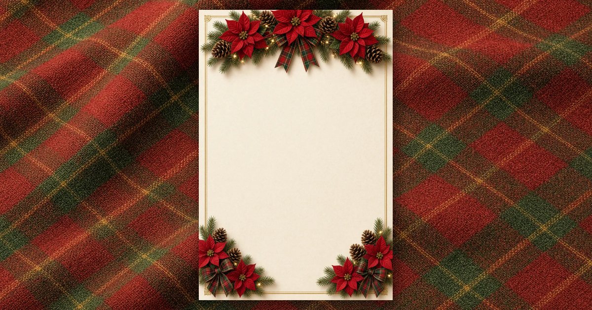 Poinsettia Cabin invitation design