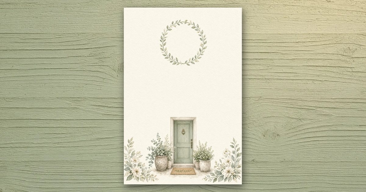 Welcome Home Door invitation design