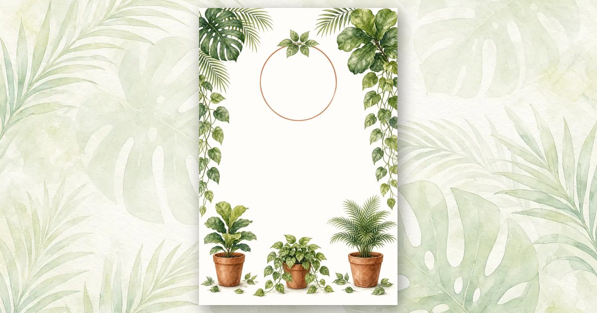 Fresh Botanicals invitation design