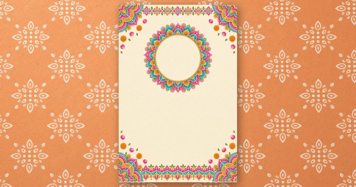 Rangoli Welcome invitation design