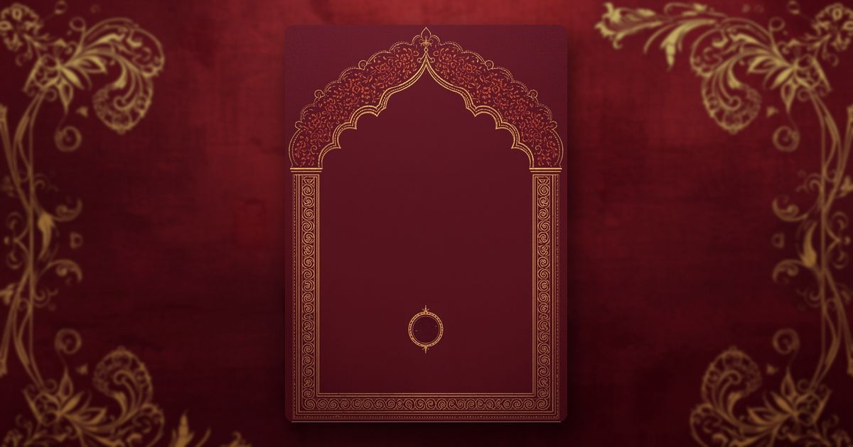 Maroon Mehrab invitation design