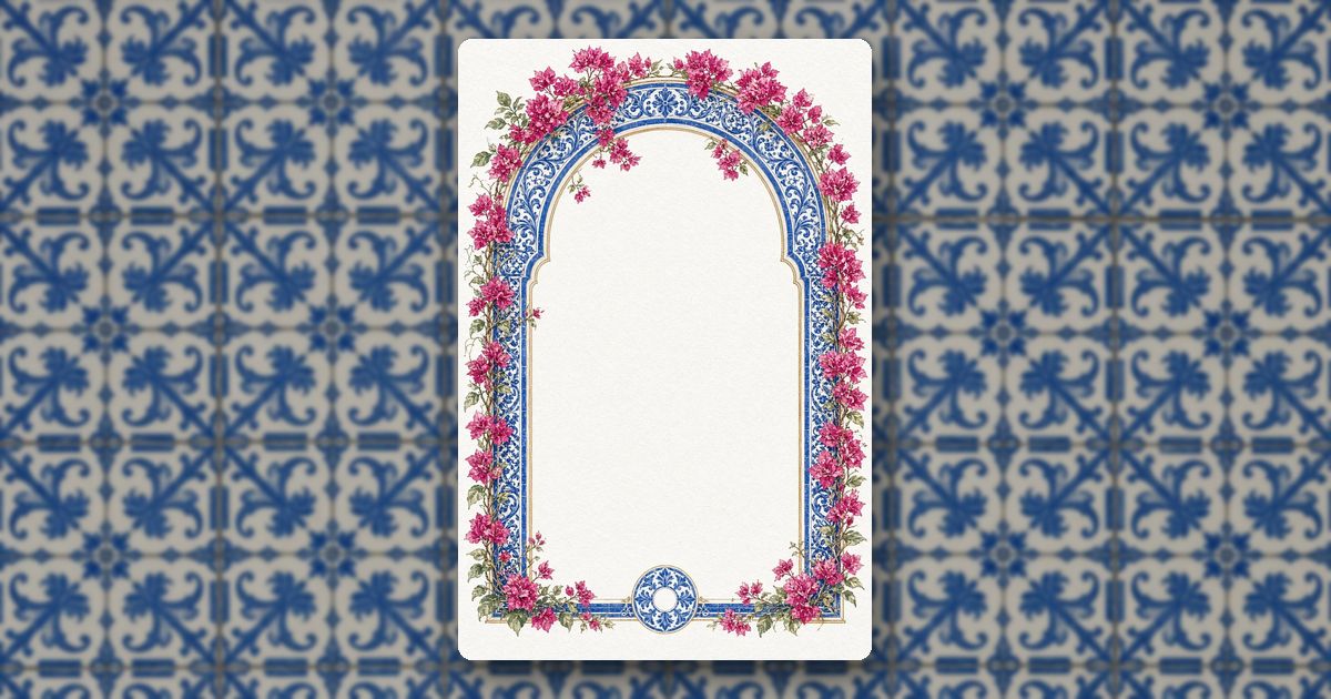 Goan Azulejo invitation design