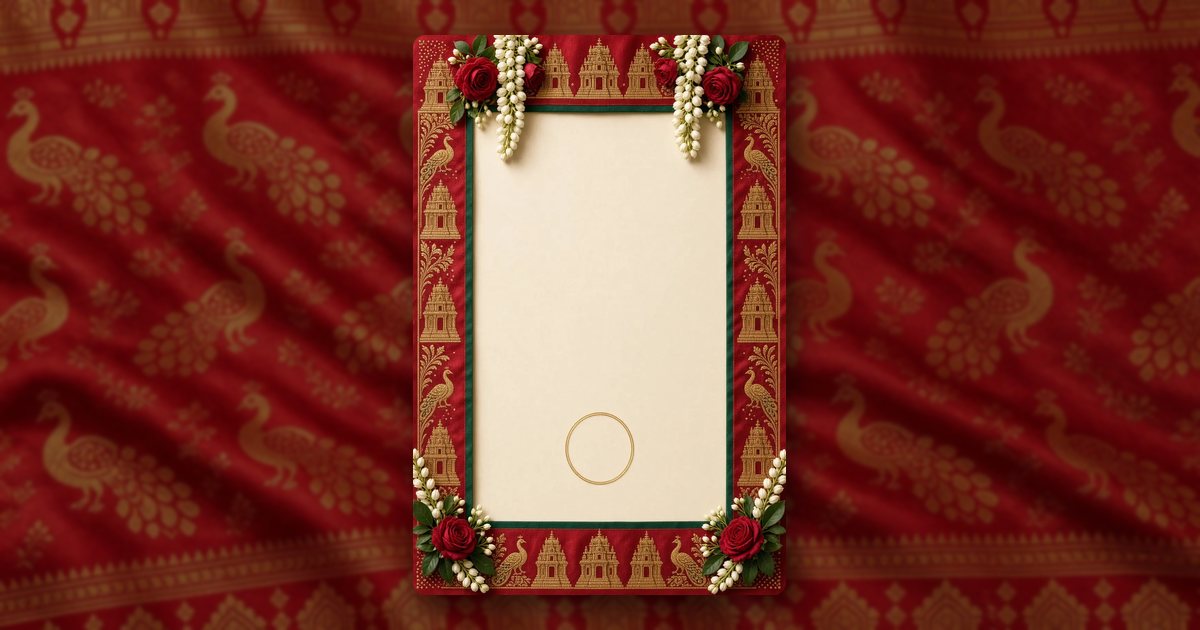 Kanjeevaram Trousseau invitation design