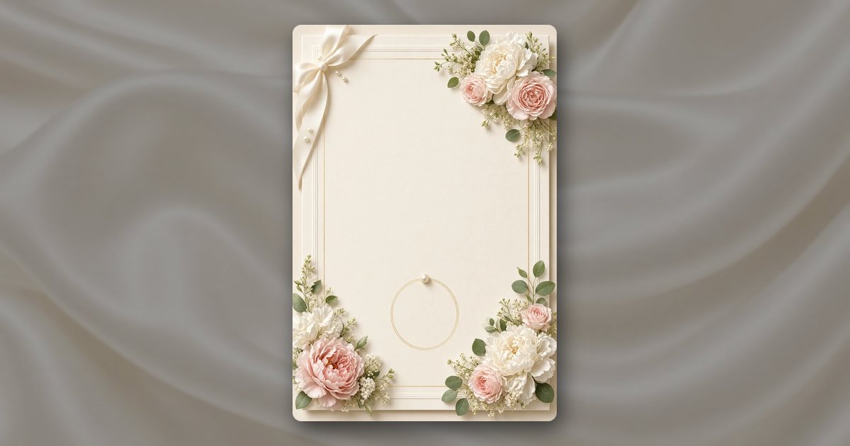 Ivory Ribbon invitation design