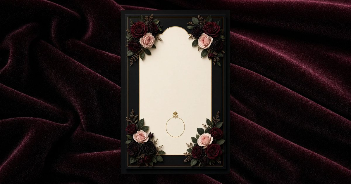 Velvet Noir invitation design