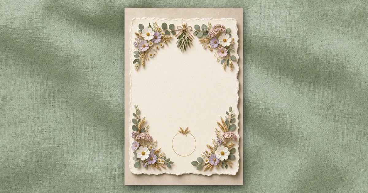 Barn & Wildflowers invitation design