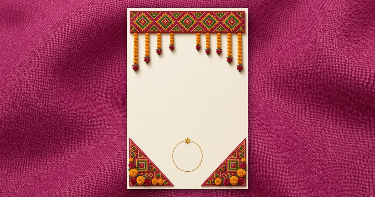 Phulkari Bloom invitation design