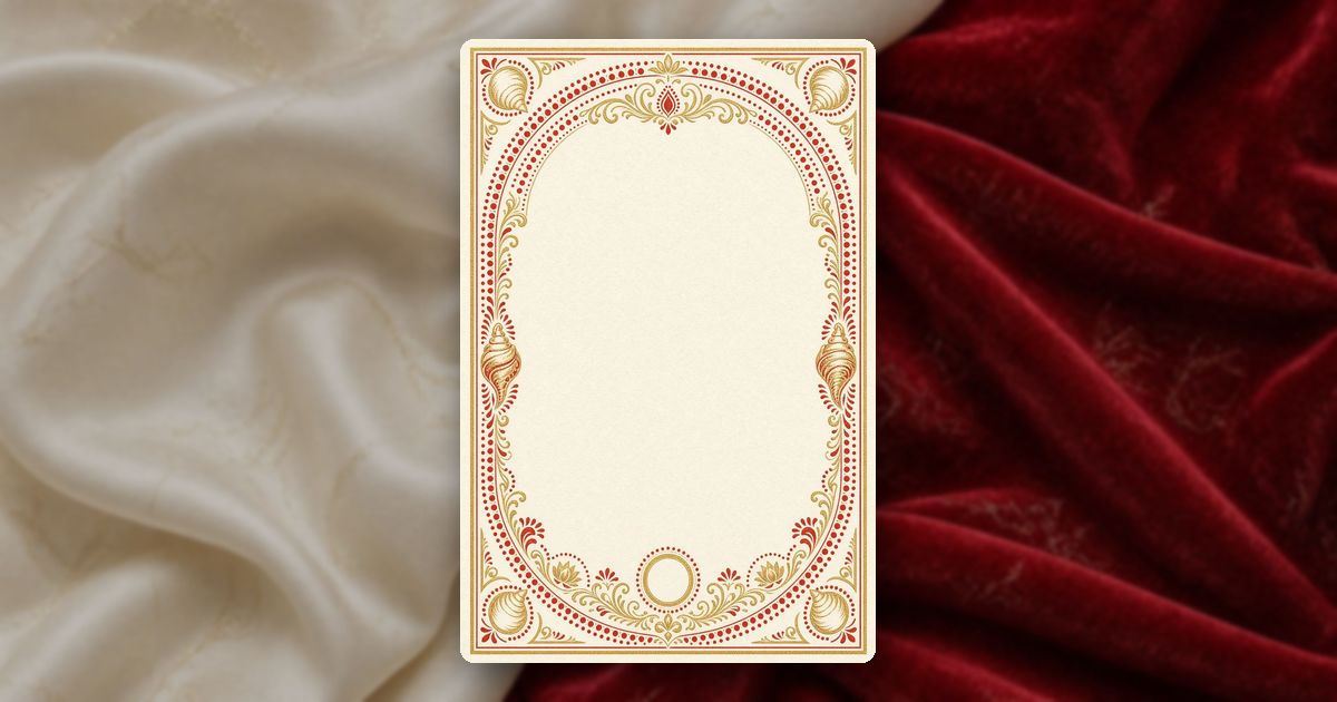 Alpona Ivory invitation design