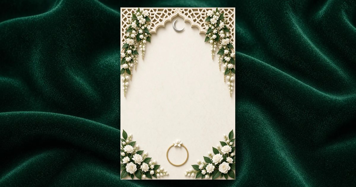 Chand Nikah invitation design