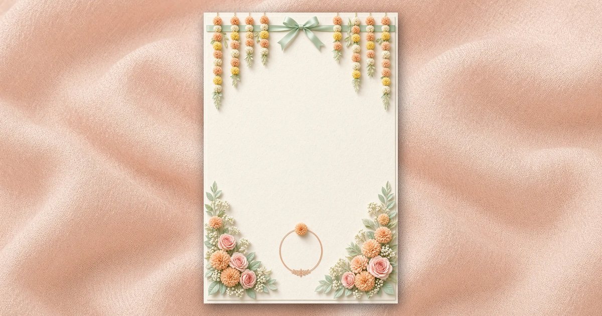 Pastel Genda invitation design