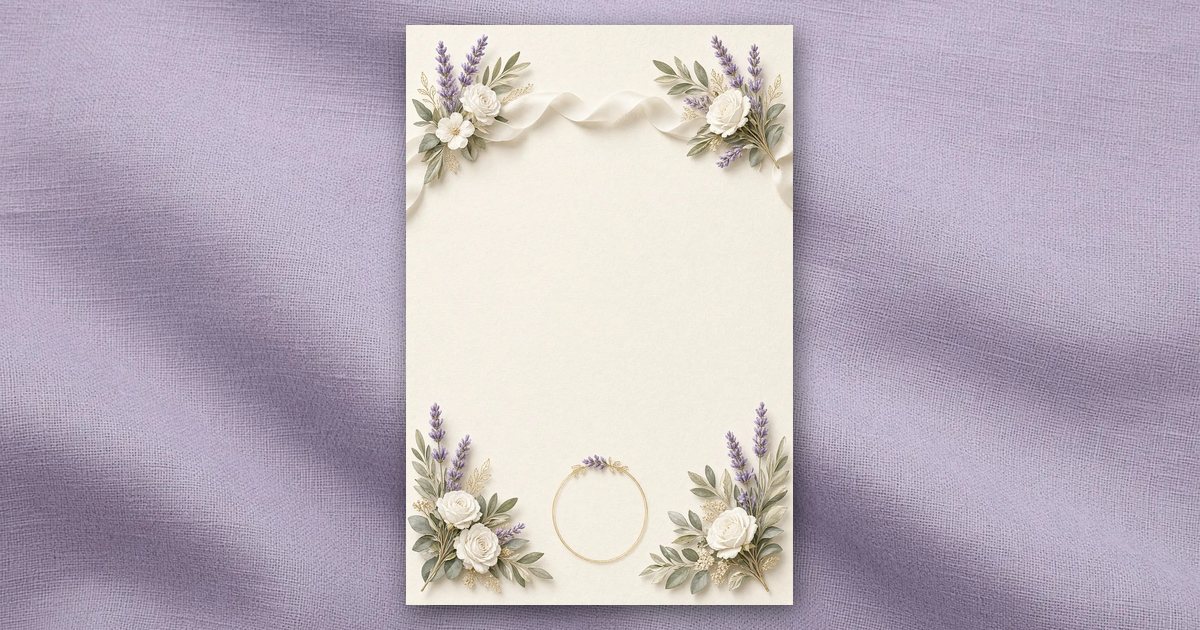 Lavender Provence invitation design