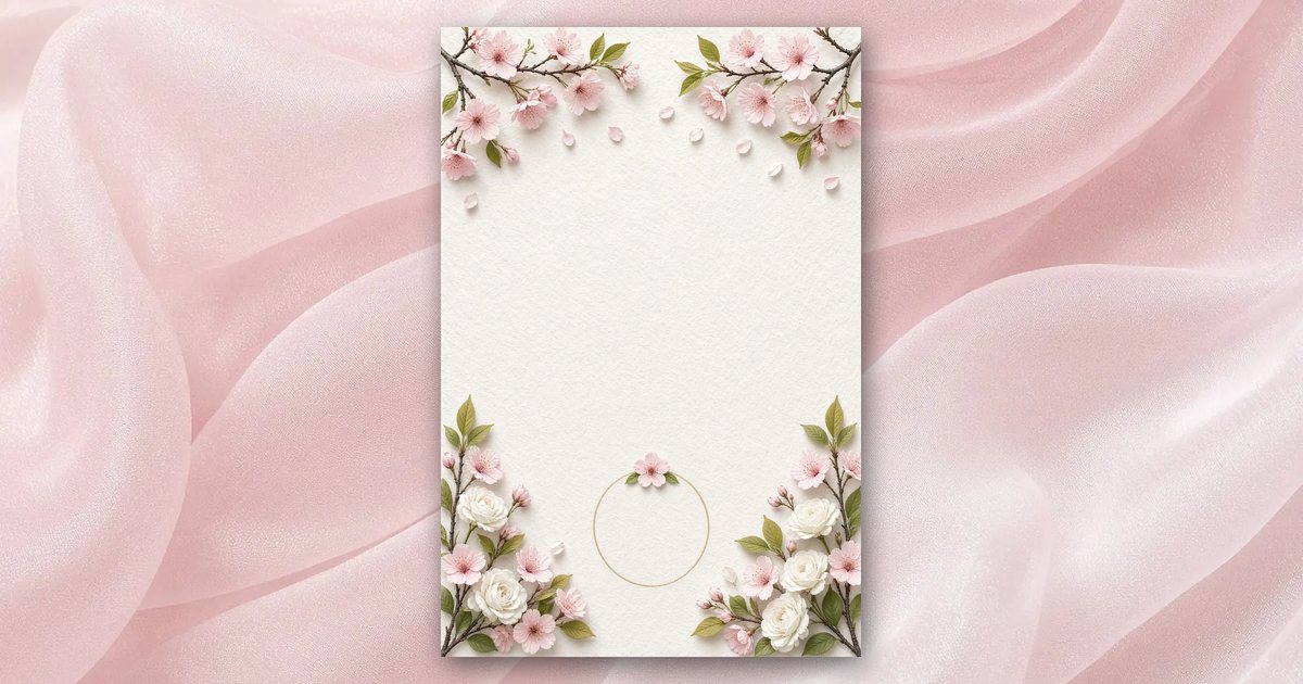 Cherry Blossom invitation design