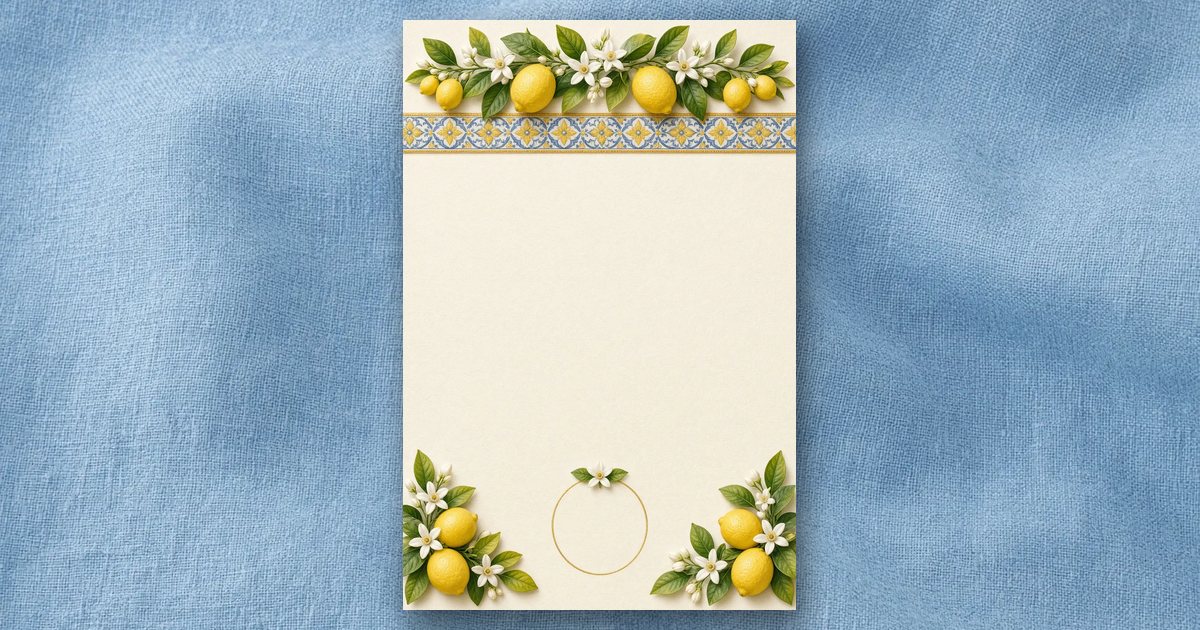 Amalfi Lemon Grove invitation design