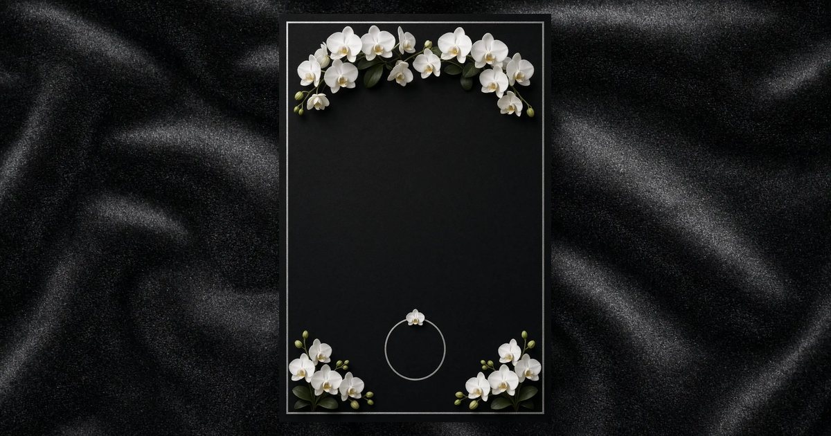 White Orchid Gala invitation design
