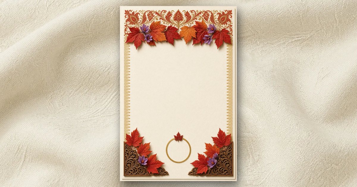 Kashmir Chinar invitation design