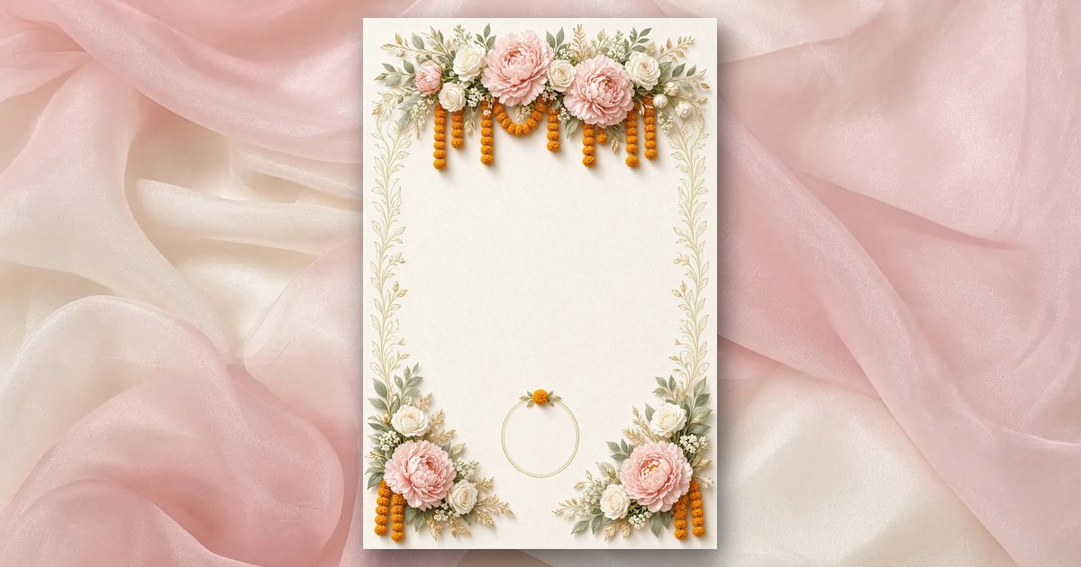 Garden Mandap invitation design