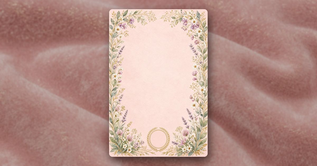 Blush Wildflower invitation design