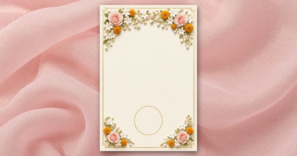 Twin Garlands invitation design