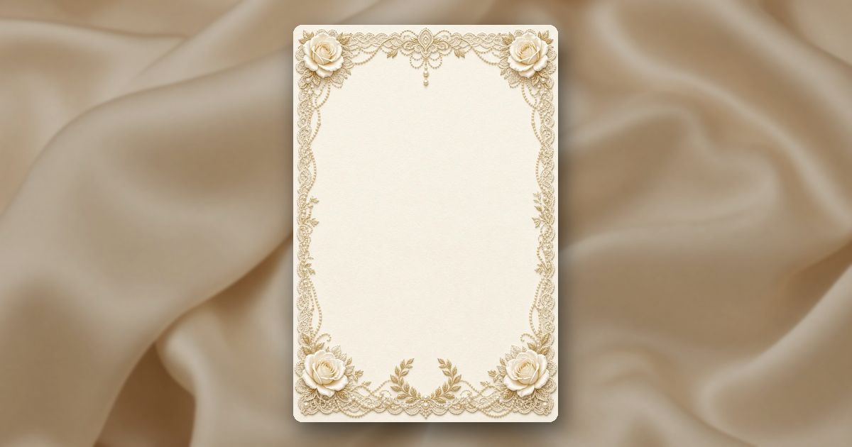 Champagne Lace invitation design